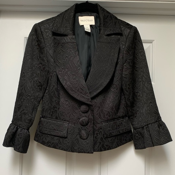 🎉2xHP🎉 WHBM Black 3/4 Sleeve Blazer Sz 0 - Picture 1 of 4